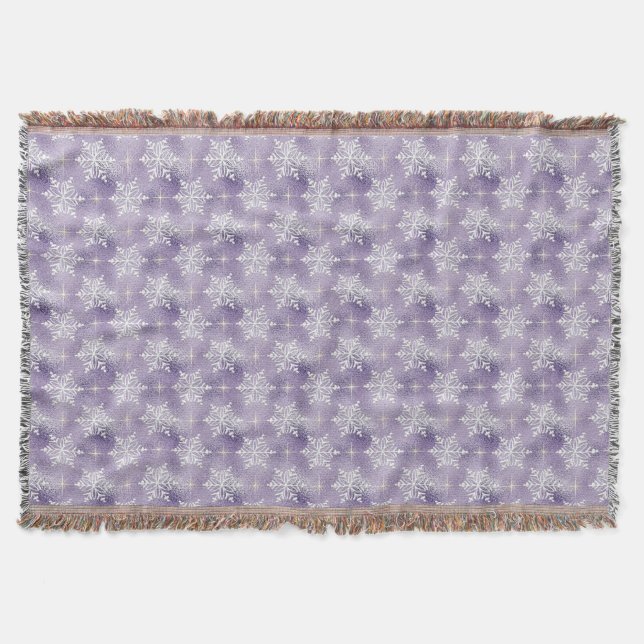 Custom Snowflake Throw Blanket (Front)