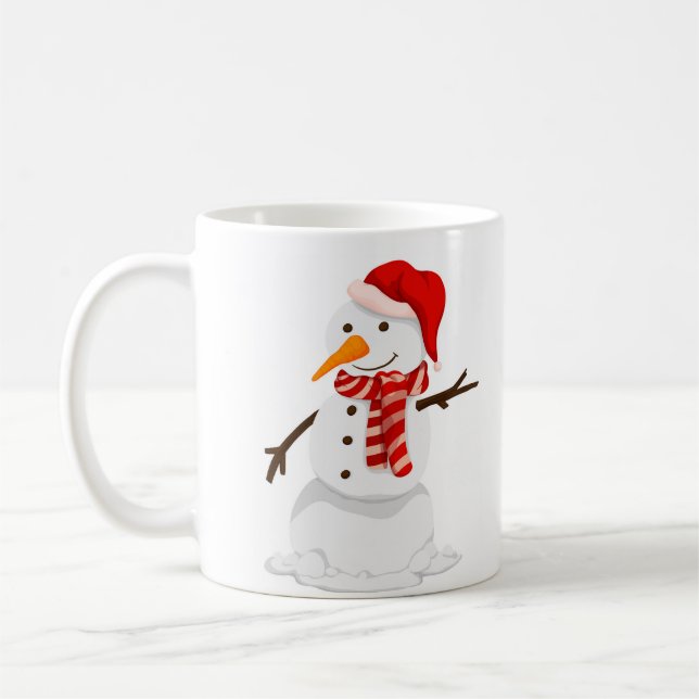 Custom Snowman Christmas Mug (Left)