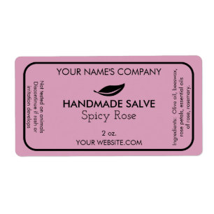 Custom Soap or Salve Labels Modern Leaf Soapmaking