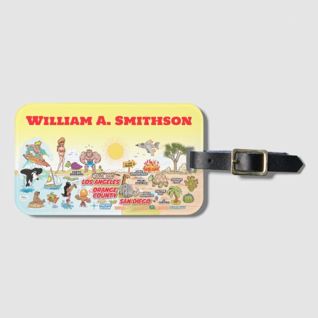 Custom SoCal Luggage Tag (Front Horizontal)