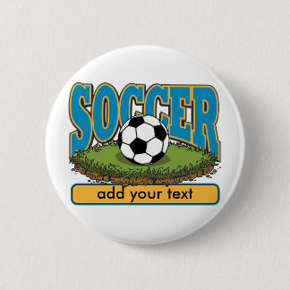 Custom Soccer Add Text 6 Cm Round Badge