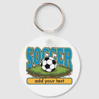 Custom Soccer Add Text Key Ring