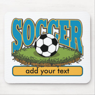 Custom Soccer Add Text Mouse Mat