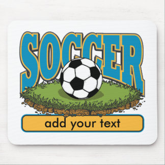 Custom Soccer Add Text Mouse Mat