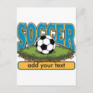 Custom Soccer Add Text Postcard