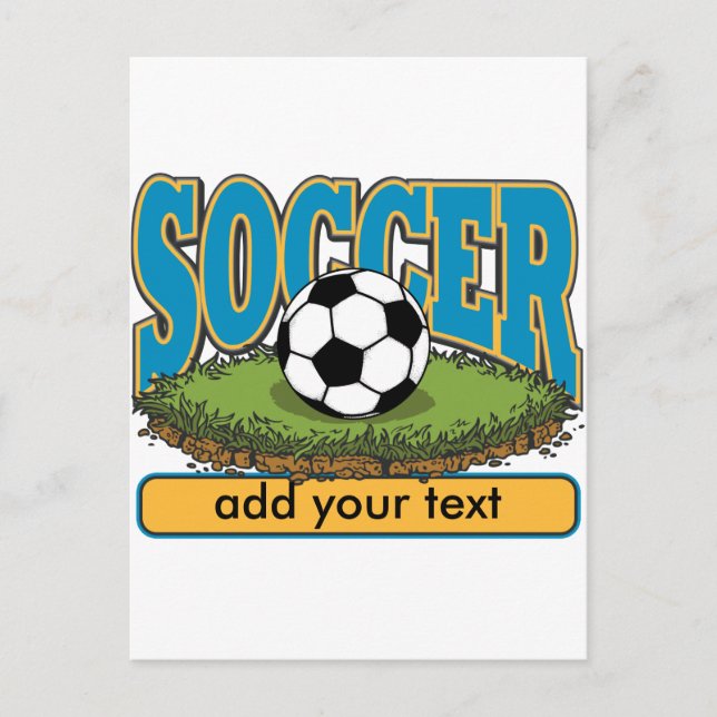 Custom Soccer Add Text Postcard (Front)
