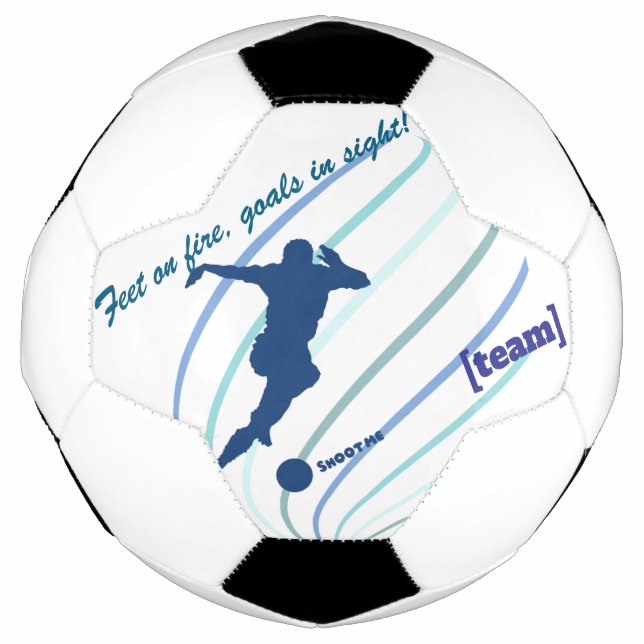 Custom Soccer Ball – "Feet on Fire, Goals in Sight (Front)