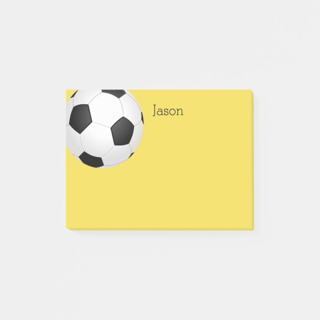 custom soccer  ball post it note to personalise (Front)
