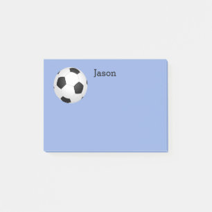 custom soccer  ball post it note to personalise