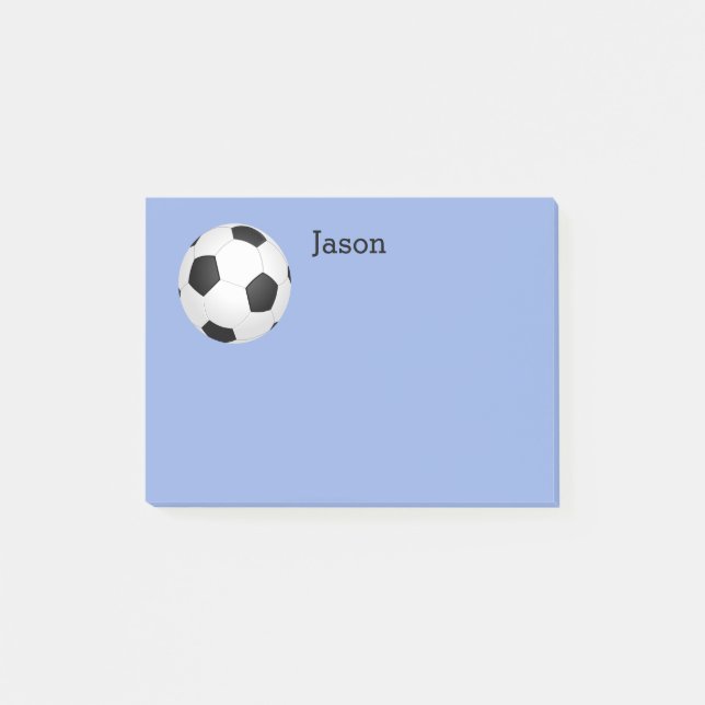 custom soccer  ball post it note to personalise (Front)