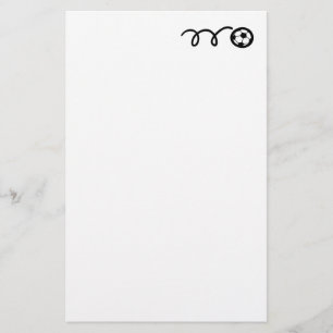 Custom soccer ball stationery paper for writing