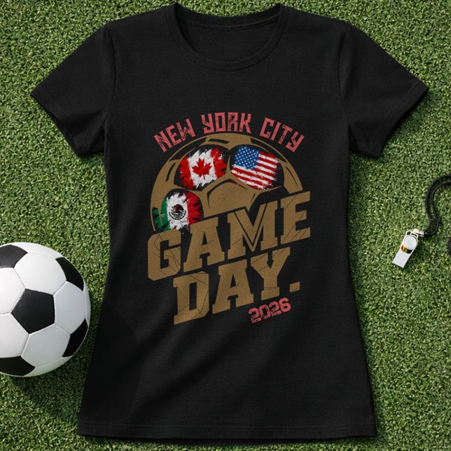 Custom Soccer City Flags &Name Distressed Game Day T-Shirt (Creator Uploaded)