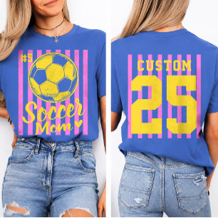 Custom Soccer Mum Name & Number T-Shirt