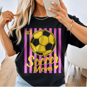 Custom Soccer Mum Player Number T-Shirt