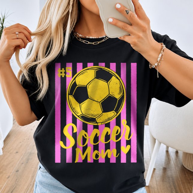 Custom Soccer Mum Player Number  T-Shirt (Creator Uploaded)