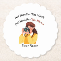 Custom Soccer Photographer Scalloped Coaster