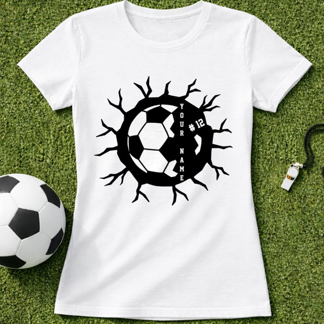 Custom Soccer Player Name Paint Splash Ball T-Shirt (Creator Uploaded)