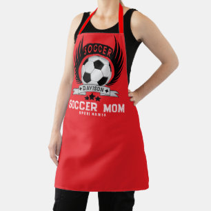 Custom Soccer Sportsman Emblem With Ball And Wings Apron