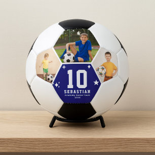Custom Soccer Team Player Photos and Text Football