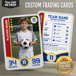 Custom Soccer Trading Card Custom Team Colours Car