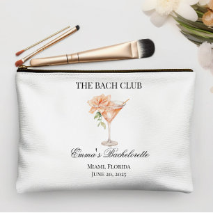 Custom Social Club Blush Cocktail Bridesmaid Accessory Pouch