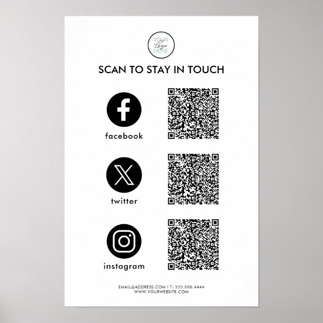Custom Social Media Business Poster (Front)