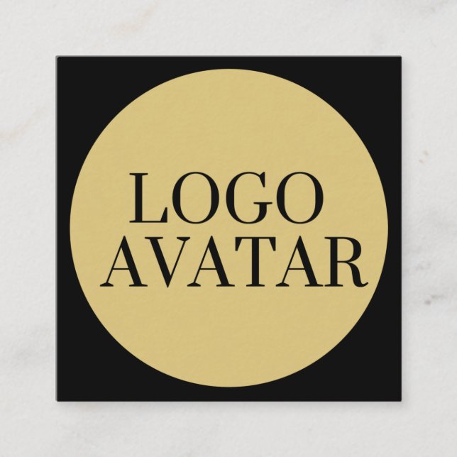 CUSTOM SOCIAL MEDIA ICONS AVATAR LOGO BUSINESS SQUARE BUSINESS CARD (Front)
