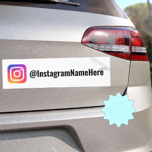 Custom Social Media Personalised IG Business Logo Bumper Sticker