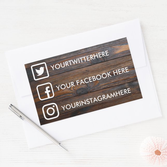 Custom Social Media Stickers (Envelope)