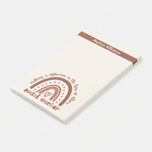 Custom Social Worker Appreciation Graduation Gift Post-it Notes