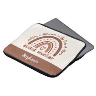 Custom Social Worker Appreciation Graduation Gifts Laptop Sleeve