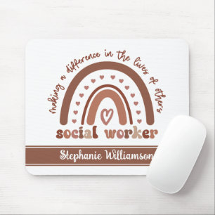 Custom Social Worker Appreciation Graduation Gifts Mouse Mat