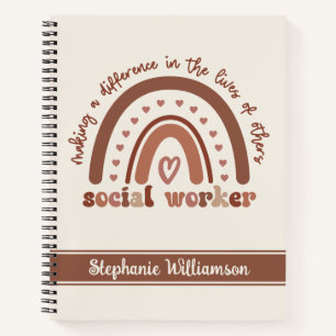 Custom Social Worker Appreciation Graduation Gifts Notebook