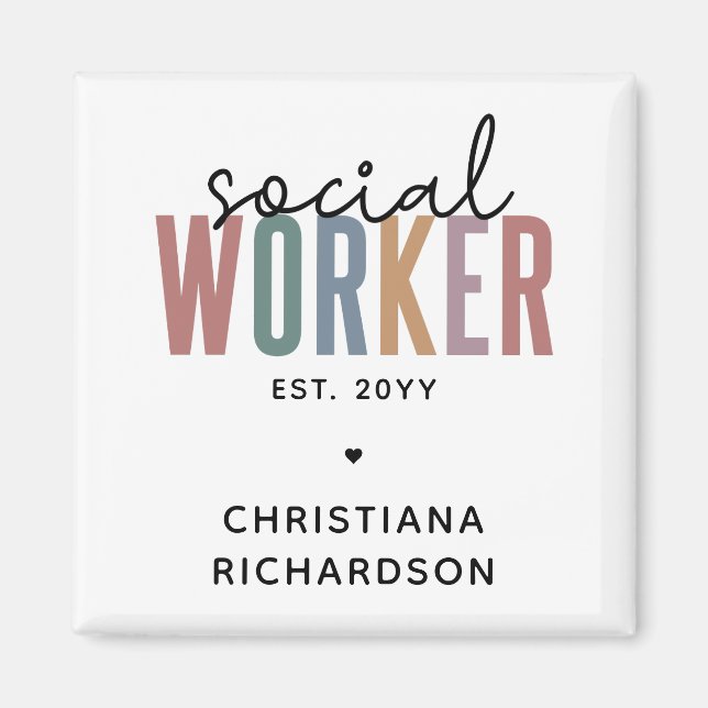 Custom Social Worker Graduation Appreciation gifts Magnet (Front)