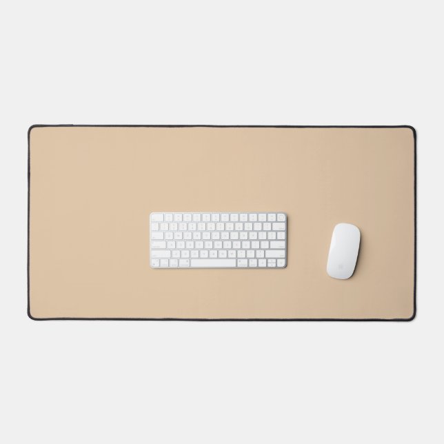 Custom Soft Beige Desk Mat - Elegant & Minimalist (Keyboard & Mouse)