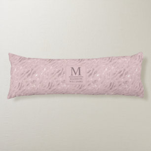 Custom Soft Blush Pastel Pink Gold Glitter Pattern Body Cushion