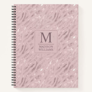Custom Soft Blush Pastel Pink Gold Glitter Pattern Notebook