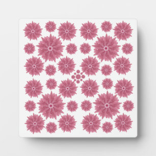 Custom Soft Dusty Pink Chrysanthemum Pattern Plaque