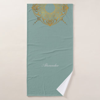 Custom Soft Green Elegance Bath Towel Set