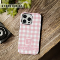 Custom Soft Pastel Pink White Chequered Pattern