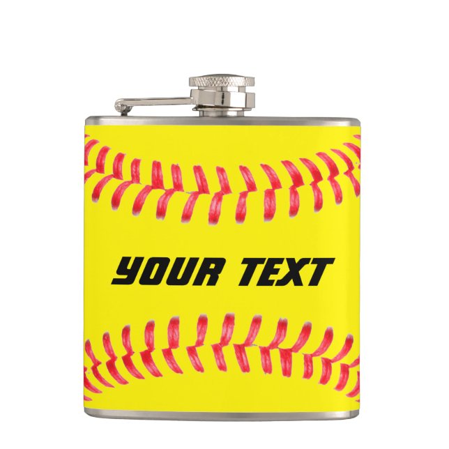Custom Softball Flask (Front)