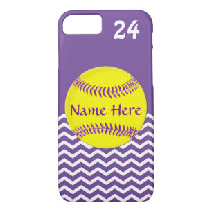 Custom Softball Phone Cases Your TEXT and COLORS