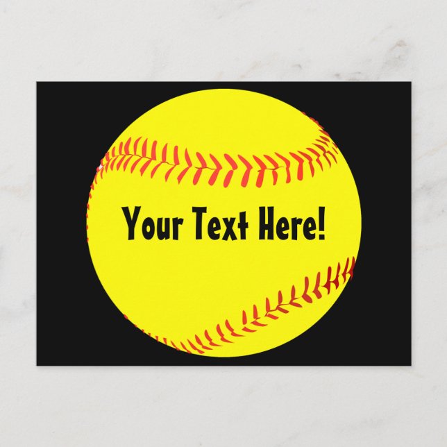 Custom Softball Postcard (Front)