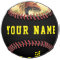 Custom Softball with Team Name Number Photo Black