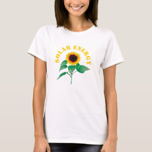 Custom Solar Energy Climate Change Sunflower T-Shirt