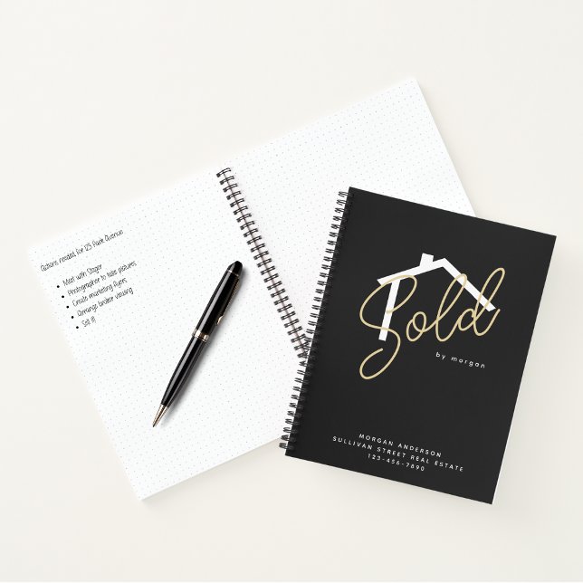 Custom Sold By Real Estate Agent T-Shirt Notebook (Creator Uploaded)
