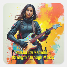 Custom Soldier Girl Guitarist Art Inspirational