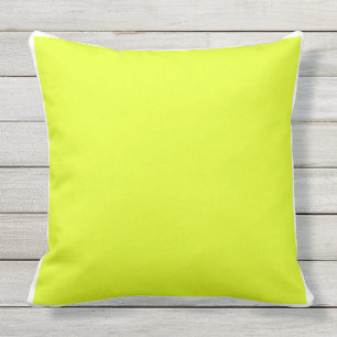 Custom solid plain bright yellow / white frame cushion