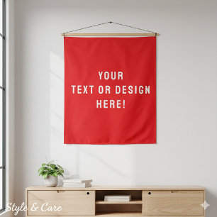 Custom Solid Red Tapestry – Personalised for You