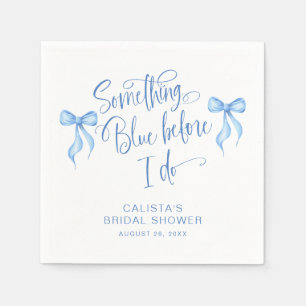 Custom Something Blue Before I Do Bridal Shower Napkin